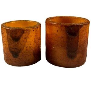 Farmhouse Beeswax Candle Holders Set of 2